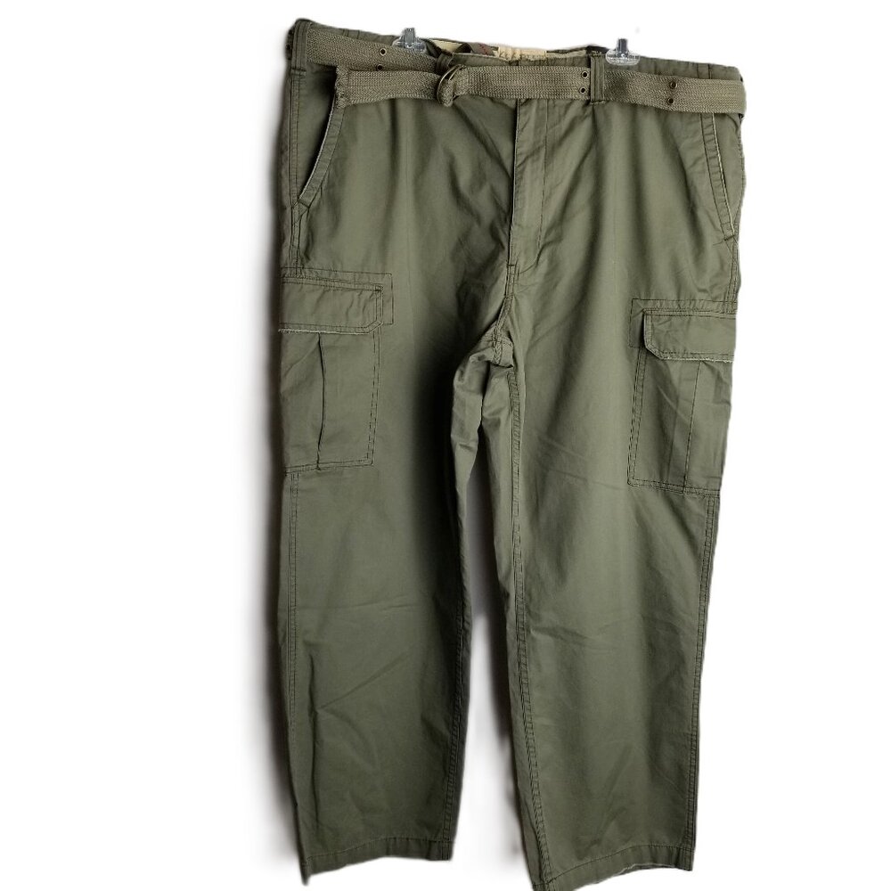 626 Blue Vintage Surplus Cargo Pants 46x30 Olive Green Military Gorpcore Utility